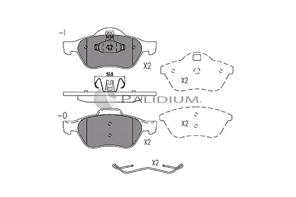 ASHUKI by Palidium fékbetétkészlet, tárcsafék - P1-1153 - TothCarparts