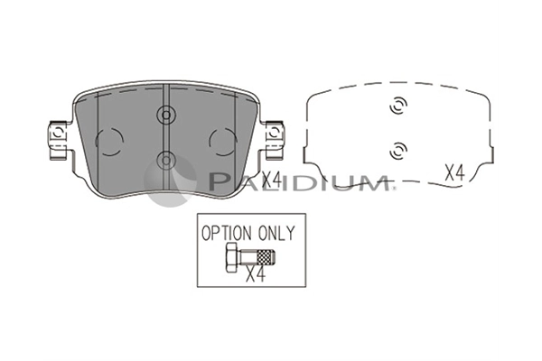 ASHUKI by Palidium fékbetétkészlet, tárcsafék - P1-1552 - TothCarparts