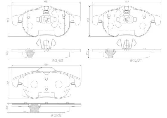 BREMBO fékbetétkészlet, tárcsafék - P10011N - TothCarparts