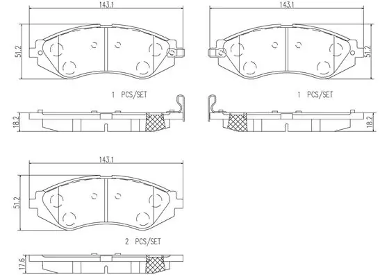 BREMBO fékbetétkészlet, tárcsafék - P10032N - TothCarparts