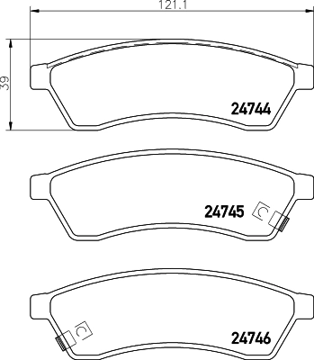 BREMBO fékbetétkészlet, tárcsafék - P10060N - TothCarparts