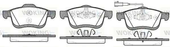 WOKING fékbetétkészlet, tárcsafék - P10833.01 - TothCarparts