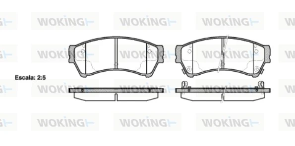 WOKING fékbetétkészlet, tárcsafék - P10963.02 - TothCarparts