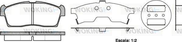 WOKING fékbetétkészlet, tárcsafék - P10993.00 - TothCarparts