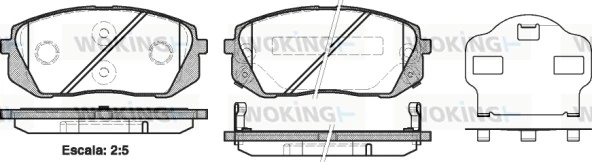 WOKING fékbetétkészlet, tárcsafék - P12023.02 - TothCarparts