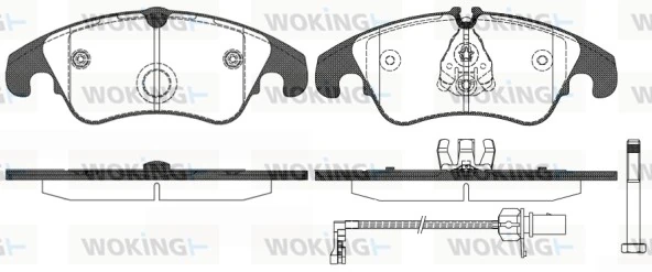 WOKING fékbetétkészlet, tárcsafék - P12043.31 - TothCarparts