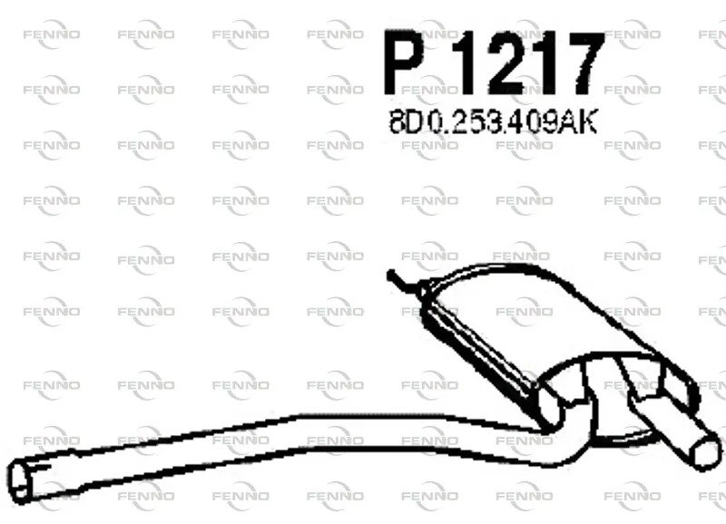 FENNO középső hangtompító - P1217 - TothCarparts