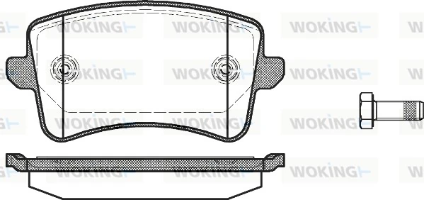 WOKING fékbetétkészlet, tárcsafék - P12433.00 - TothCarparts