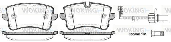 WOKING fékbetétkészlet, tárcsafék - P12433.10 - TothCarparts
