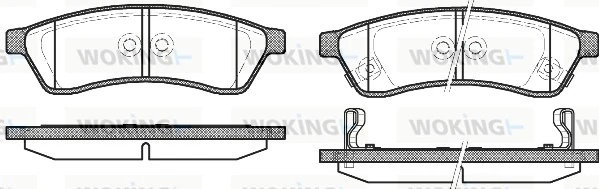 WOKING fékbetétkészlet, tárcsafék - P12493.02 - TothCarparts