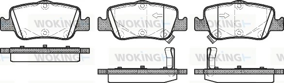 WOKING fékbetétkészlet, tárcsafék - P12563.02 - TothCarparts
