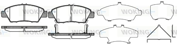 WOKING fékbetétkészlet, tárcsafék - P12583.02 - TothCarparts