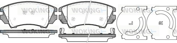 WOKING fékbetétkészlet, tárcsafék - P12753.12 - TothCarparts