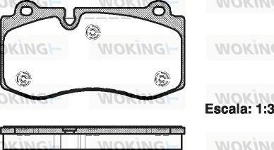 WOKING fékbetétkészlet, tárcsafék - P13023.00 - TothCarparts