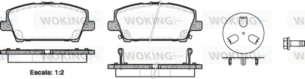 WOKING fékbetétkészlet, tárcsafék - P13053.02 - TothCarparts