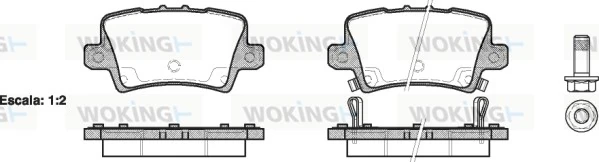 WOKING fékbetétkészlet, tárcsafék - P13063.02 - TothCarparts