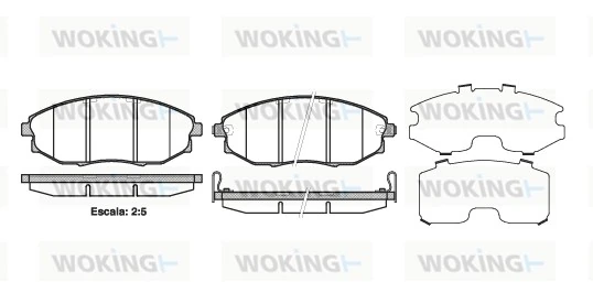 WOKING fékbetétkészlet, tárcsafék - P13233.02 - TothCarparts