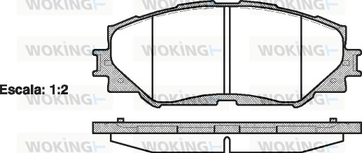 WOKING fékbetétkészlet, tárcsafék - P13323.00 - TothCarparts