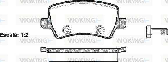 WOKING fékbetétkészlet, tárcsafék - P13363.00 - TothCarparts