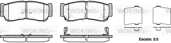 WOKING fékbetétkészlet, tárcsafék - P13393.02 - TothCarparts