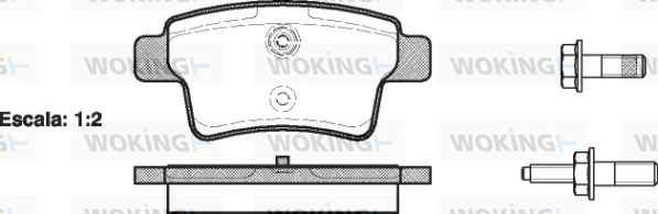 WOKING fékbetétkészlet, tárcsafék - P13413.00 - TothCarparts