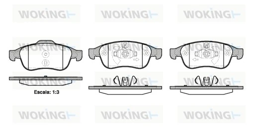 WOKING fékbetétkészlet, tárcsafék - P13483.10 - TothCarparts