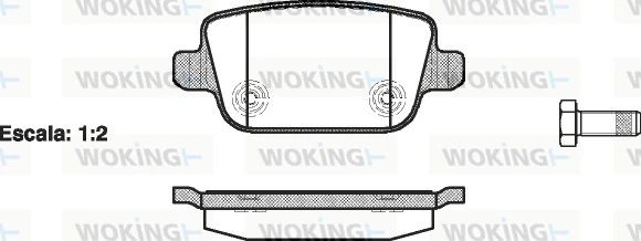 WOKING fékbetétkészlet, tárcsafék - P13563.00 - TothCarparts