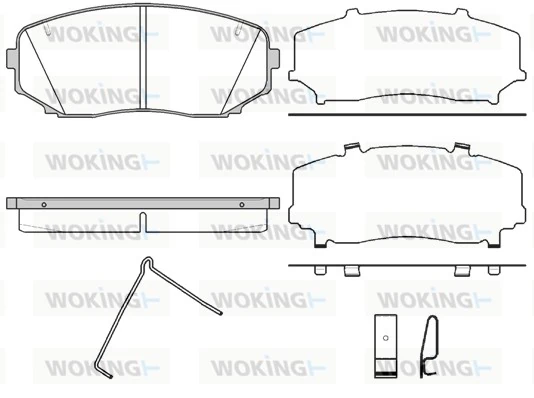 WOKING fékbetétkészlet, tárcsafék - P13673.02 - TothCarparts