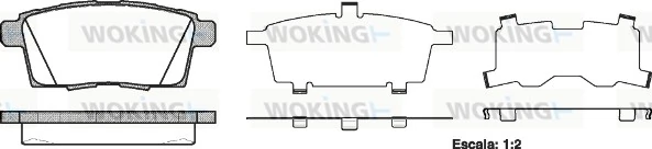 WOKING fékbetétkészlet, tárcsafék - P13683.00 - TothCarparts