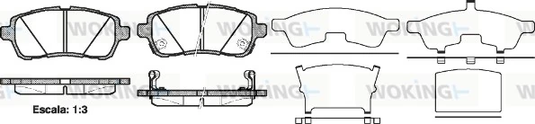WOKING fékbetétkészlet, tárcsafék - P13813.02 - TothCarparts