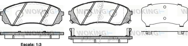 WOKING fékbetétkészlet, tárcsafék - P13913.02 - TothCarparts