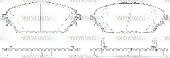 WOKING fékbetétkészlet, tárcsafék - P14693.02 - TothCarparts