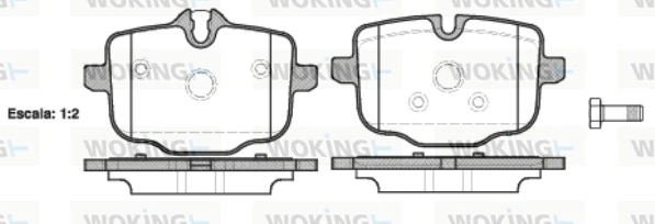 WOKING fékbetétkészlet, tárcsafék - P15333.00 - TothCarparts