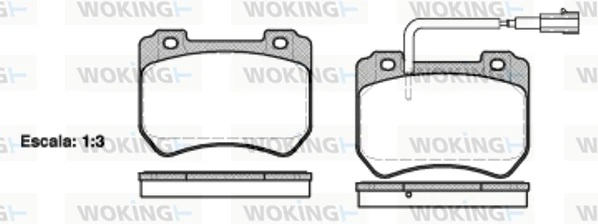 WOKING fékbetétkészlet, tárcsafék - P15443.01 - TothCarparts