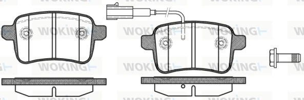 WOKING fékbetétkészlet, tárcsafék - P15503.02 - TothCarparts