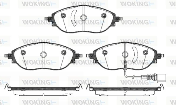 WOKING fékbetétkészlet, tárcsafék - P15703.01 - TothCarparts