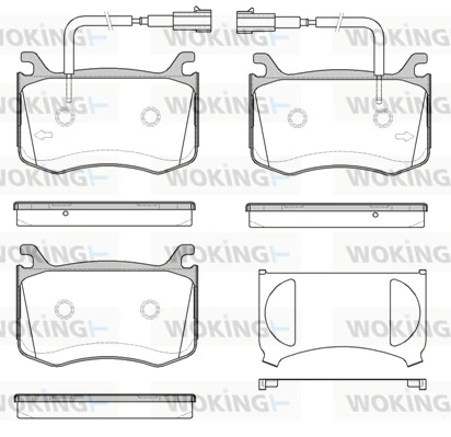 WOKING fékbetétkészlet, tárcsafék - P16213.02 - TothCarparts