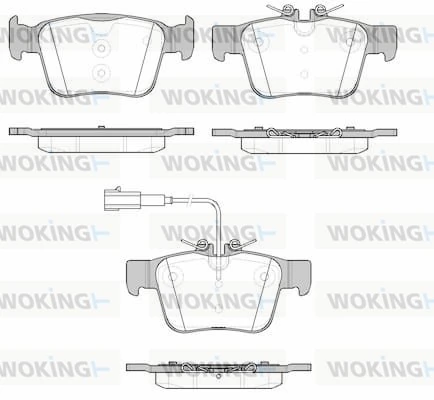 WOKING fékbetétkészlet, tárcsafék - P16223.01 - TothCarparts