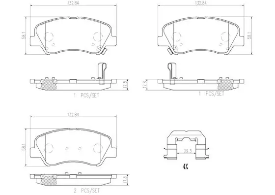 BREMBO fékbetétkészlet, tárcsafék - P18025N - TothCarparts