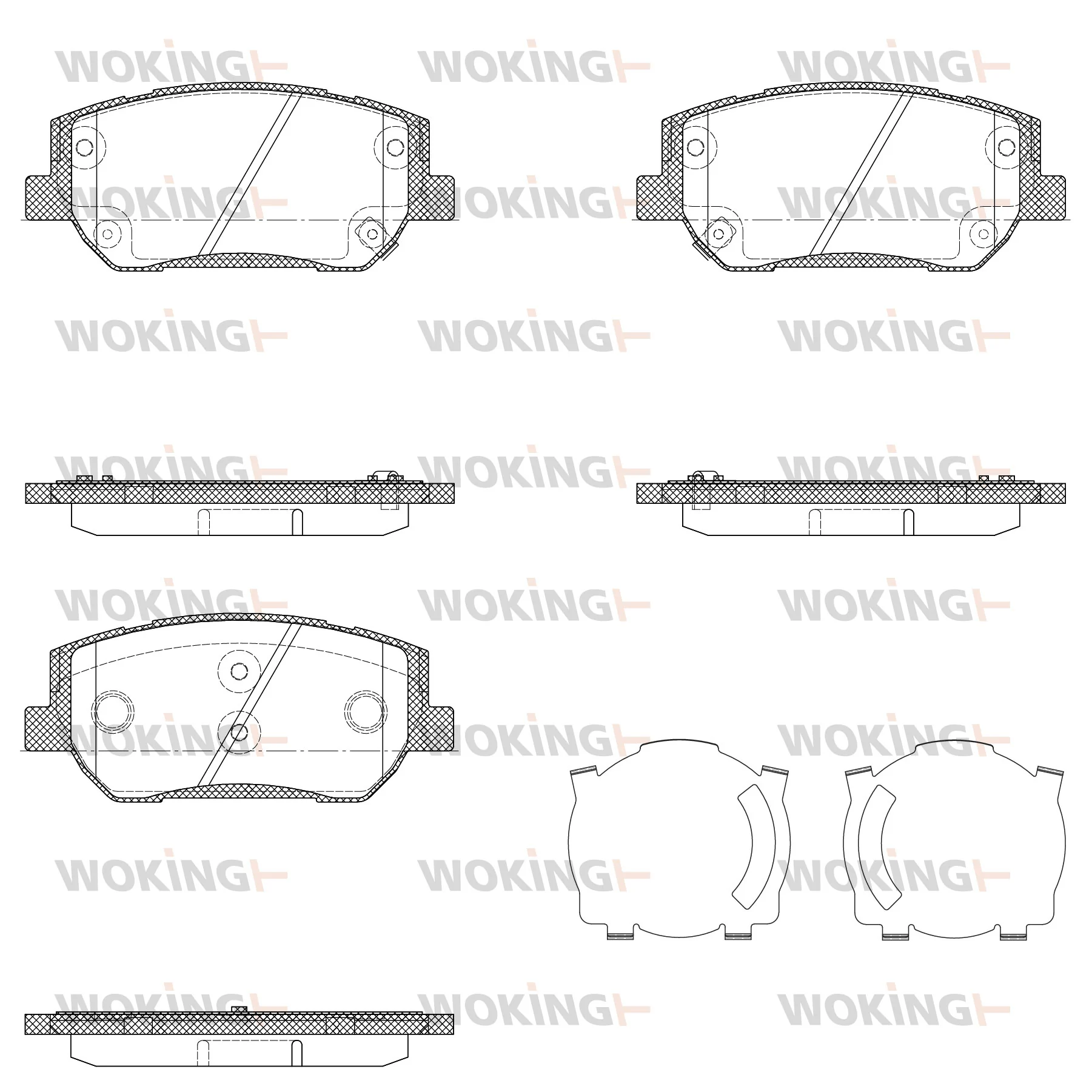WOKING fékbetétkészlet, tárcsafék - P18103.02 - TothCarparts