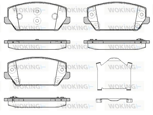 WOKING fékbetétkészlet, tárcsafék - P19093.02 - TothCarparts