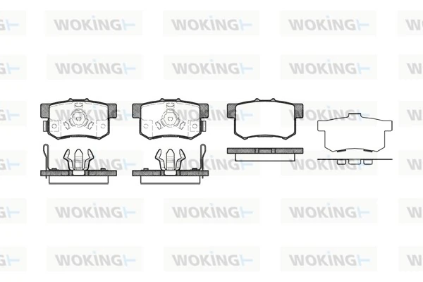 WOKING fékbetétkészlet, tárcsafék - P2253.04 - TothCarparts