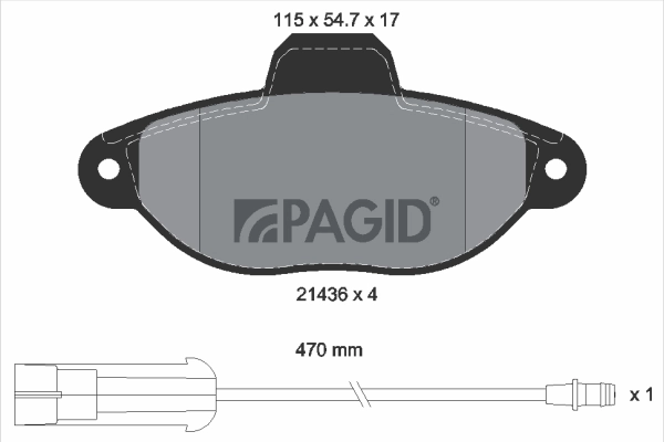 PAGID fékbetétkészlet, tárcsafék - T9030N - TothCarparts