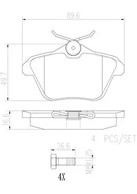BREMBO fékbetétkészlet, tárcsafék - P23067N - TothCarparts