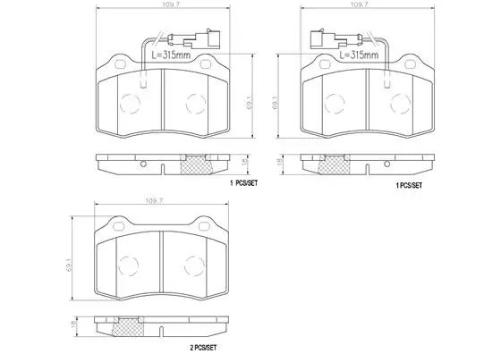 BREMBO fékbetétkészlet, tárcsafék - P23074N - TothCarparts