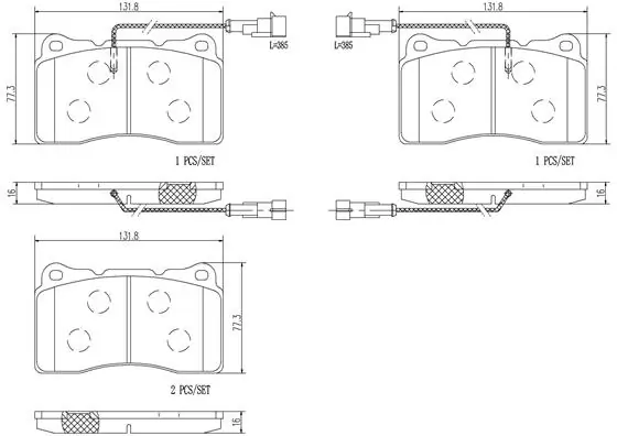 BREMBO fékbetétkészlet, tárcsafék - P23098N - TothCarparts