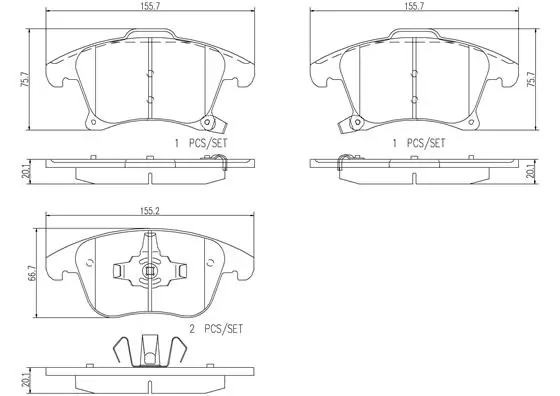 BREMBO fékbetétkészlet, tárcsafék - P24173N - TothCarparts