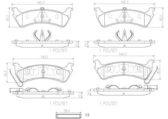 BREMBO fékbetétkészlet, tárcsafék - P24216N - TothCarparts