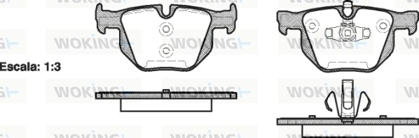 WOKING fékbetétkészlet, tárcsafék - P2813.70 - TothCarparts