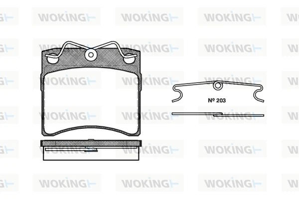WOKING fékbetétkészlet, tárcsafék - P2853.00 - TothCarparts
